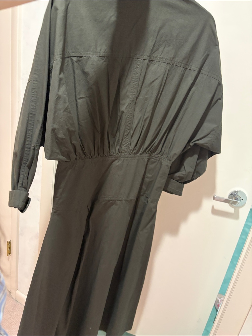 Apiece Apart Olive Button-Front Midi Dress - Picture 3 of 7